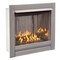 Duluth Forge Ventless Stainless Outdoor Gas Fireplace Insert With Reflective Emera DF450SS-G-REM - alternate 1